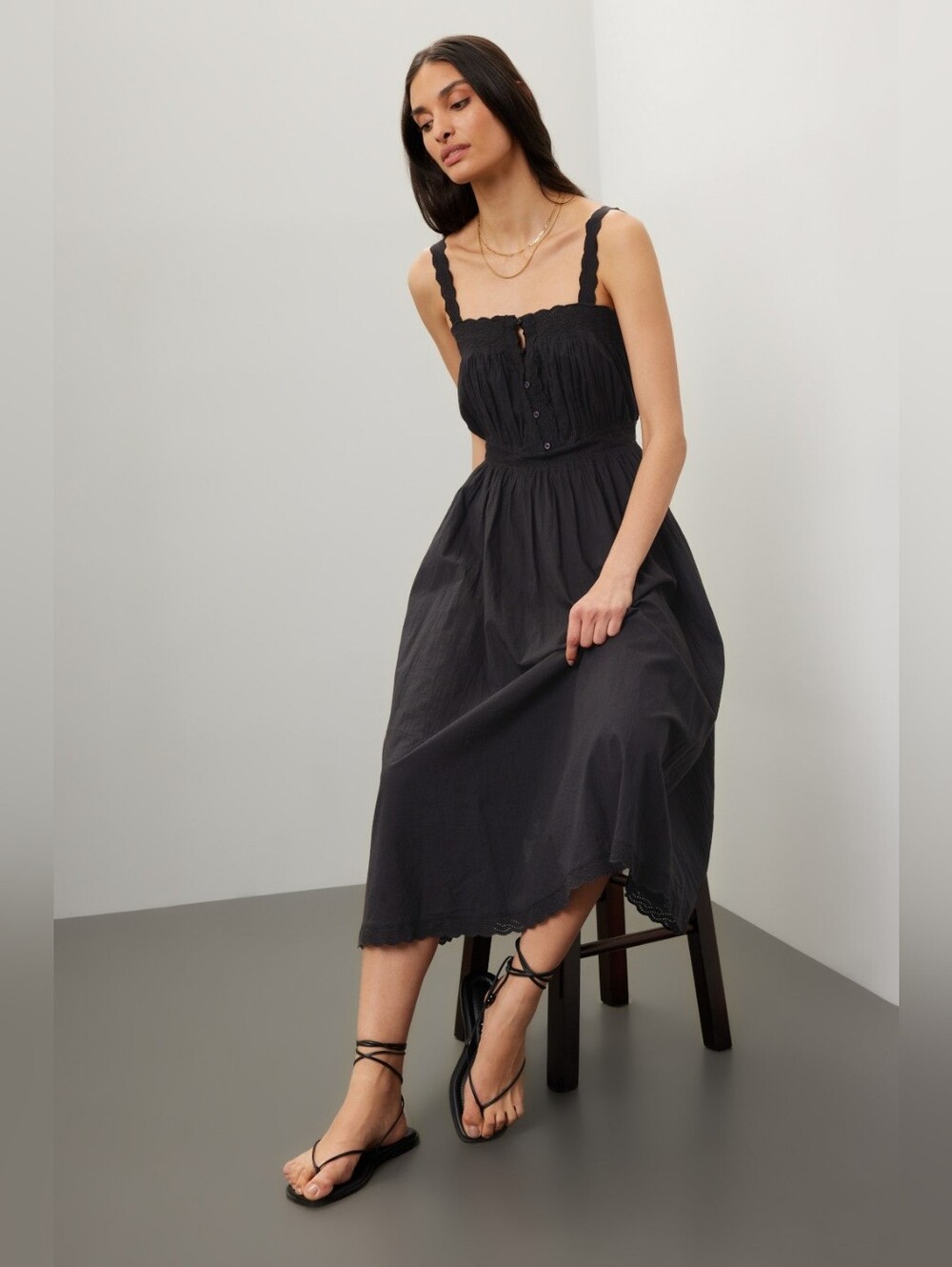 The GREAT. the cachet dress in black, 2 ( medium )